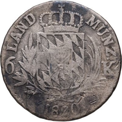 купить Бавария 6 крейцеров 1820