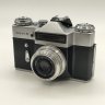 Купить Фотоаппарат "Зенит-Е"  с объективом "Индустар-50"в оригинальном кофре, металл, стекло, пластик, кожа, Красногорский механический завод (КМЗ), СССР, 1965-1986 гг.