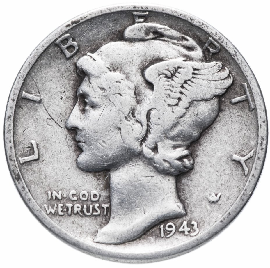 купить США 10 центов 1943