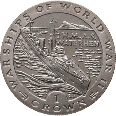 купить Гибралтар 1 крона 1993 "Корабли Второй мировой войны - HMAS WATERHEN"