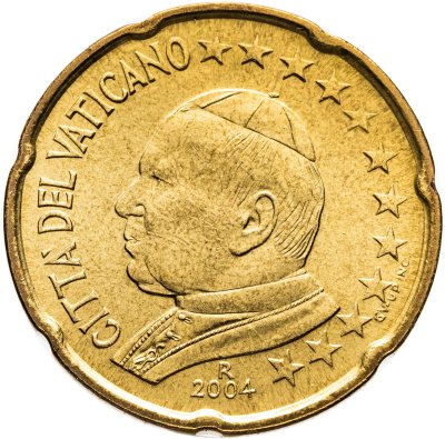 купить Ватикан 20 центов (cents) 2004 "Портрет Папы Иоана Павла II"