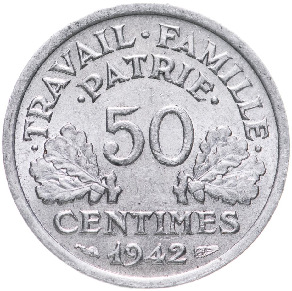 купить Франция 50 сантимов 1942