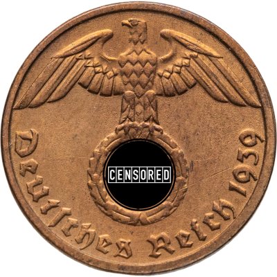 купить Германия, Третий рейх 1 рейхспфенниг (reichspfennig) 1939, знак монетного двора: "D" - Мюнхен