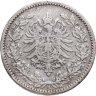 Купить Германия 50 пфеннигов 1877 B Венок на аверсе знак монетного двора: "B" - Ганновер