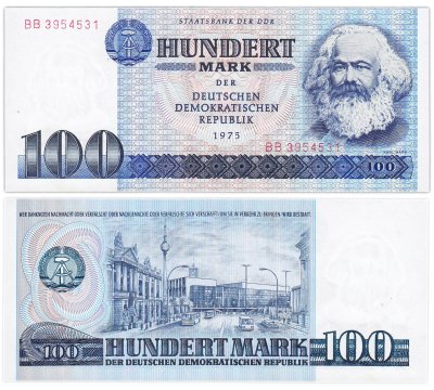 купить Германия (ГДР) 100 марок 1975 (Pick 31а) Карл Маркс