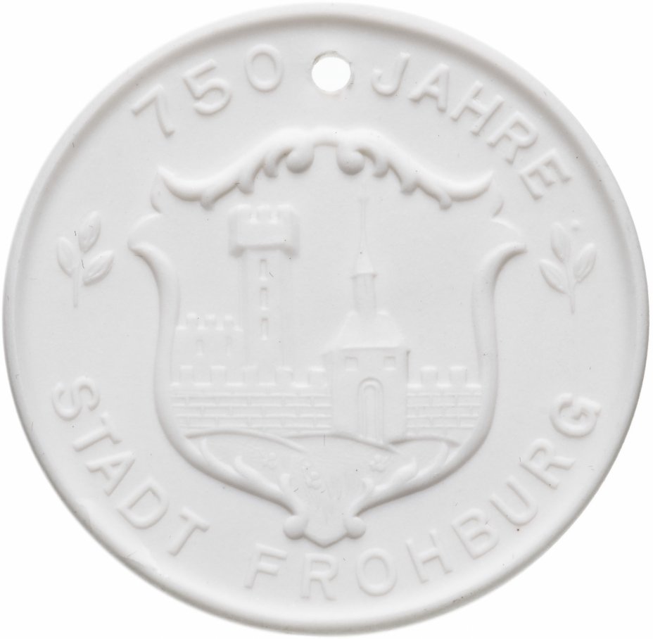 купить Медаль из мейсенского фарфора "750 лет городу Фробург", Германия