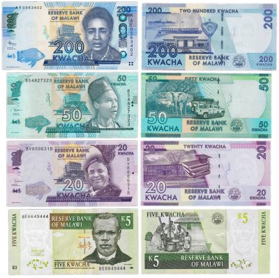купить Малави набор из 4 банкнот 5, 20, 50, 200 квач 2005-2019
