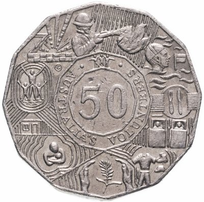 купить Австралия 50 центов (cents) 2003 Австралийские волонтеры