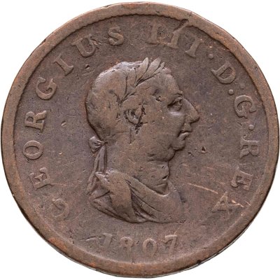 купить Великобритания 1/2 пенни 1807