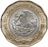 Купить Мексика 20 песо (pesos) 2019 (2021) "500 лет порта Веракрус, Корабль"