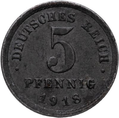 купить Германия 5 пфеннигов 1918