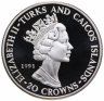 Купить Тёркс и Кайкос 20 крон (crown) 1994 "День Победы во Второй мировой войне"