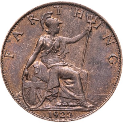 купить Великобритания 1 фартинг (farthing) 1923