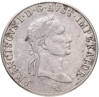 купить Австрия 20 крейцеров (kreuzer) 1835 B Франц I знак монетного двора "B" - Кремница