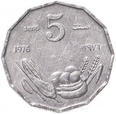 купить Сомали 5 центов (cents) 1976