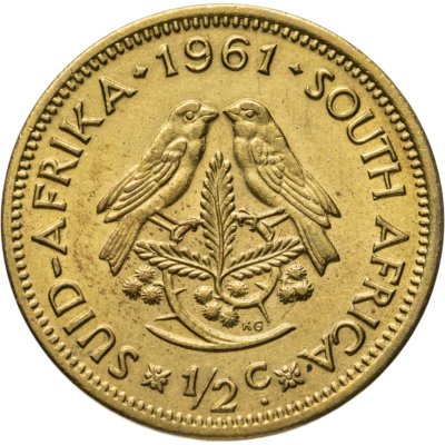 купить ЮАР 1/2 цента (cent) 1961