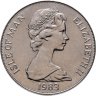 Купить Остров Мэн 1 крона 1983 "200 лет полёту человека - Воздушный шар"