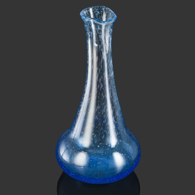 купить Ваза для цветов голубого оттенка с эффектом "бульгазе", стекло, Западная Европа, 1970-1990 гг.