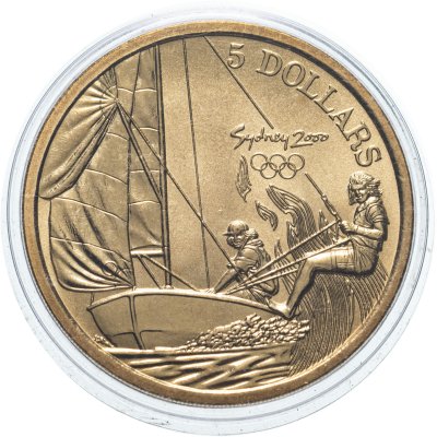 Купить Австралия 5 долларов (dollars) 2000 "Олимпийские игры в Сиднее - Парусный спорт"