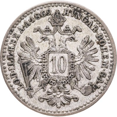 купить Австрия 10 крейцеров 1869