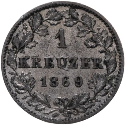 купить Германия, Вюртемберг 1 крейцер 1869