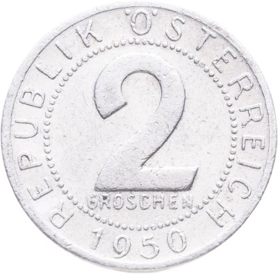 купить Австрия 2 гроша (groschen) 1950