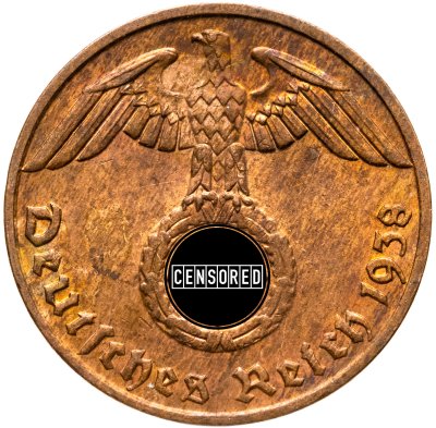 купить Германия, Третий рейх 1 рейхспфенниг (reichspfennig) 1938 F