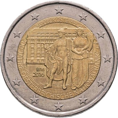 купить Австрия 2 евро (euro) 2016 "200 лет Национальному Банку"