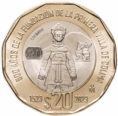 купить Мексика 20 песо 2023 (2024) "500 летие основания г. Колима"