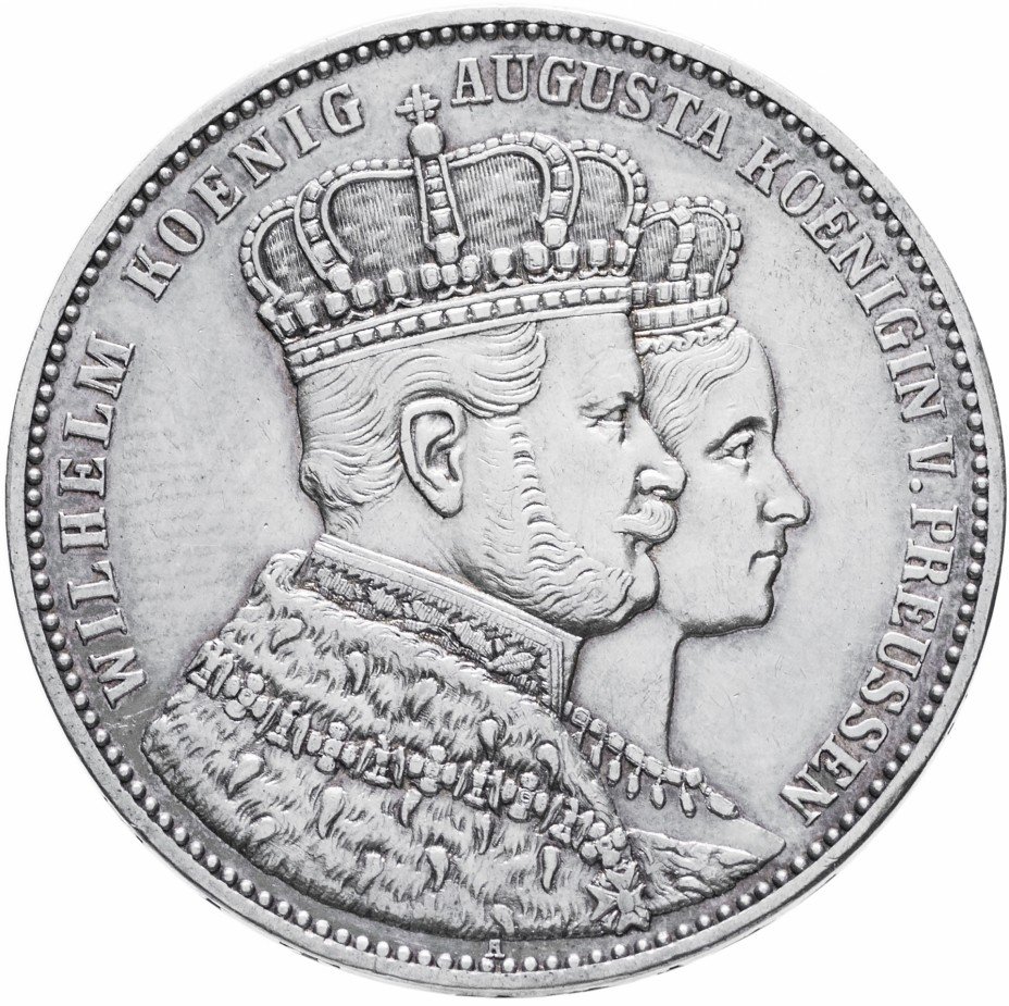 купить Пруссия 1 талер 1861 "Коронация Вильгельма и Августы"