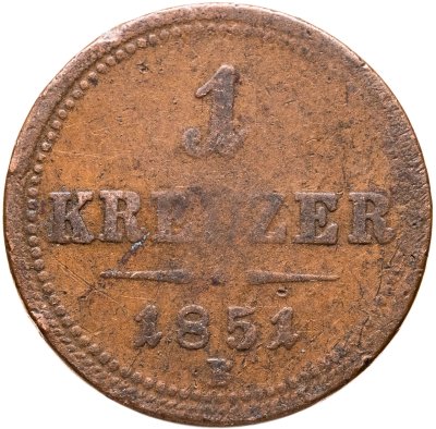 купить Австрия 1 крейцер (kreuzer) 1851 В