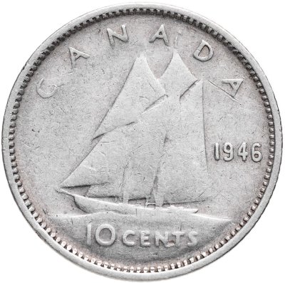 купить Канада 10 центов (cents) 1946