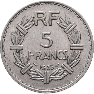 купить Франция 5 франков (francs) 1935