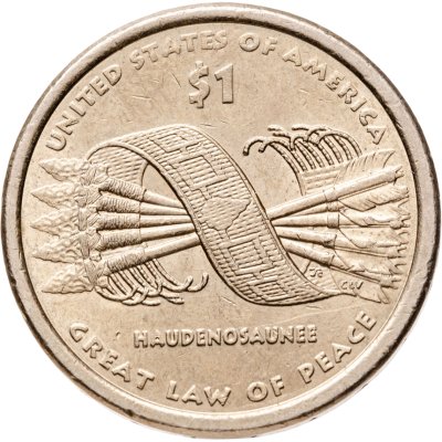 купить США 1 доллар 2010 Р "Коренные Американцы - Пояс Гайавата"