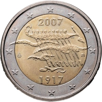 купить Финляндия 2 euro (евро) 2007 "90 лет независимости Финляндии"