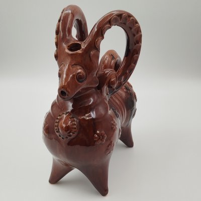 купить Сосуд зооморфный "Козел" (кувшин, лембик), керамика, Опошня, СССР, 1960-1970 гг.