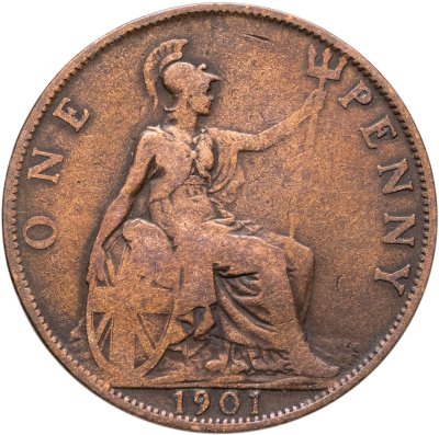 купить Великобритания 1 пенни (penny) 1901