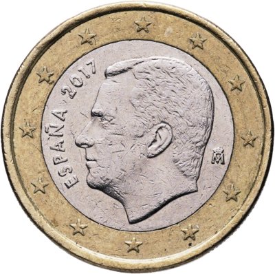 купить Испания 1 евро (euro) 2017