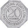 Купить Германия (Нюрнберг) нотгельд  20 пфеннигов 1921 "Спиттлертор" (Трамвайный жетон)