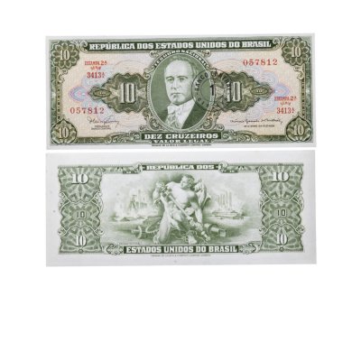 купить Бразилия 1 сентаво на 10 крузейро 1966-67 (Pick 183b)