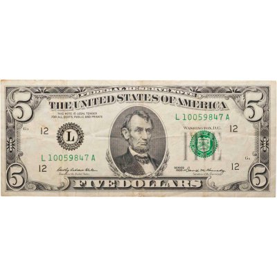 купить США 5 долларов 1969 год (Pick 450а) L-Сан Франциско