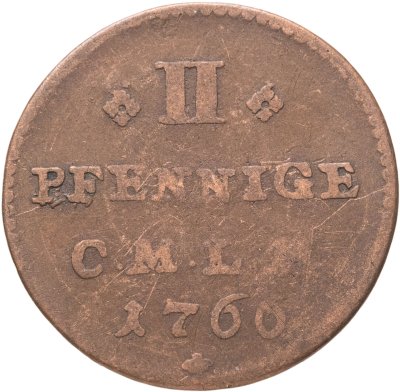 купить Германия, Майнц 2 пфеннига 1766