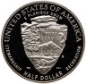 Купить США 50 центов (1/2 доллара, half dollar) 2016 "100 лет Службе национальных парков США",с сертификатом,  знак монетного двора: "S" - Сан-Франциско