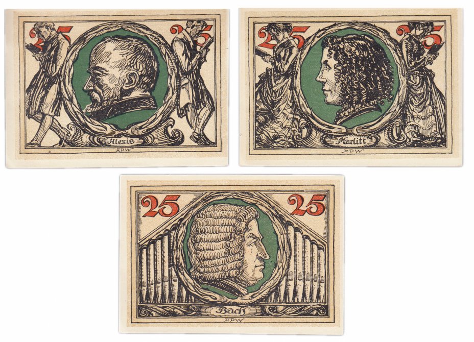 купить Германия (Тюрингия: Арнштадт) набор из 3-х нотгельдов (1921 43/B1)