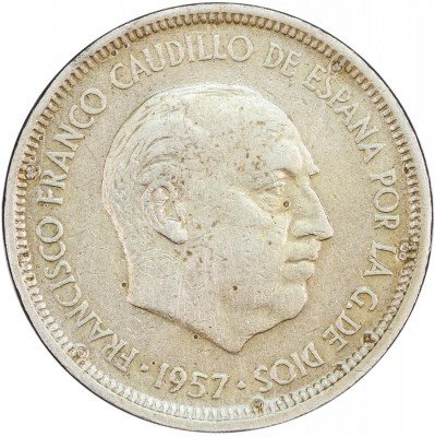 купить Испания 5 песет 1957