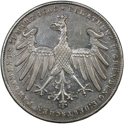 купить Германия [Франкфурт] 2 гульдена 1848 [AKS.37 / KM#337] "Основание Германского парламента"