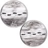 Купить Латвия набор из 2-х монет 2,5 евро 2017 Proof "Эдуард Вейденбаум" в футляре с сертификатом