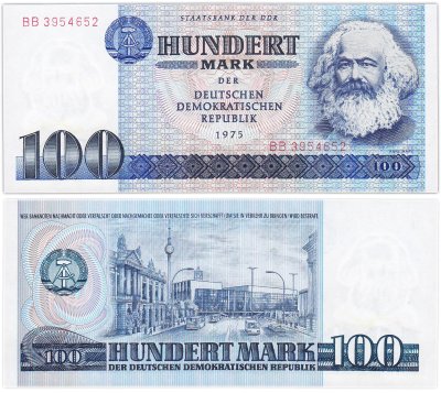 купить Германия (ГДР) 100 марок 1975 (Pick 31а) Карл Маркс