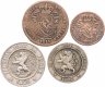 Купить Бельгия набор монет 1835-1863 (4 шт) Леопольд первый