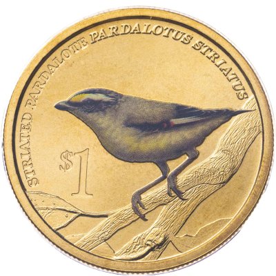 купить Тувалу 1 доллар 2013 "Австралийские Водяные Птицы - Полосатая радужная птица"